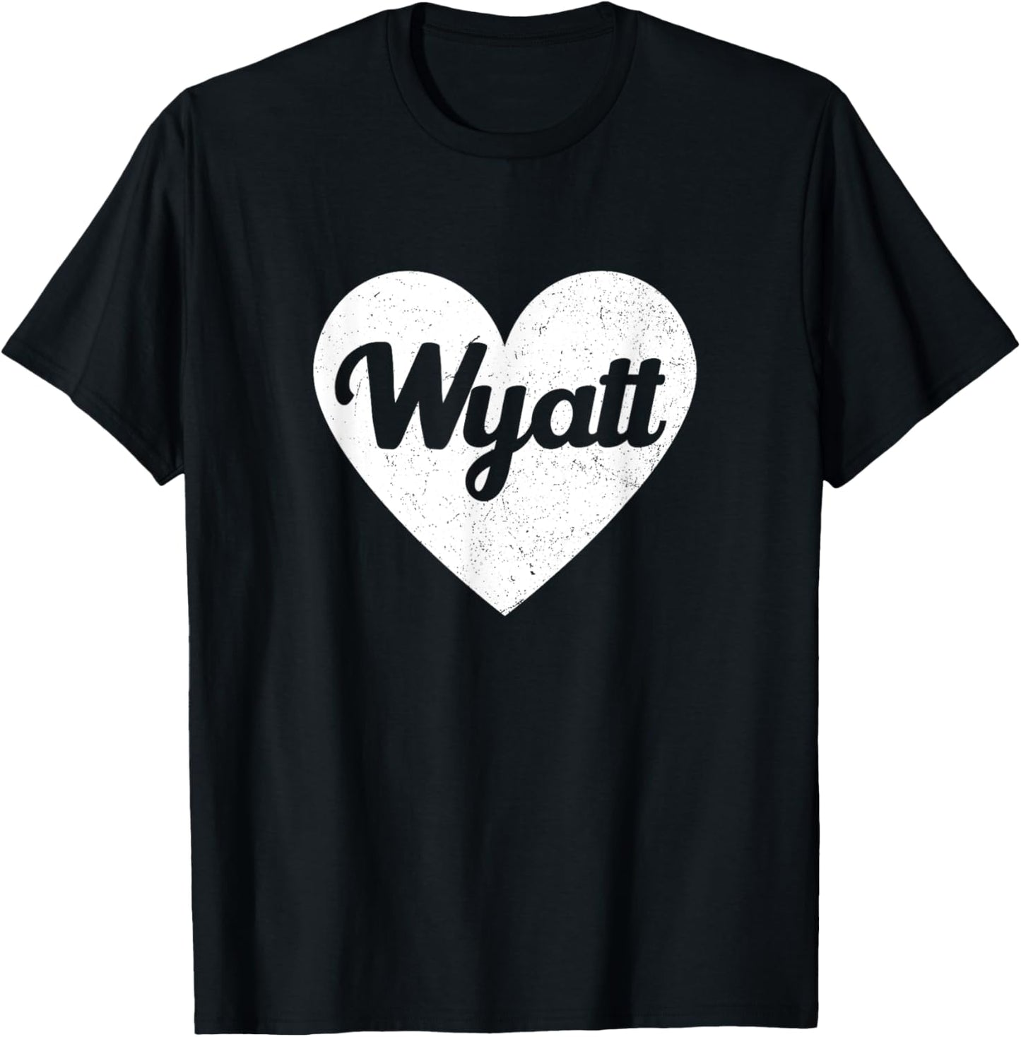I Heart Wyatt Favorite First Name Heart Love Wyatt T-Shirt - T-Shirt | Black