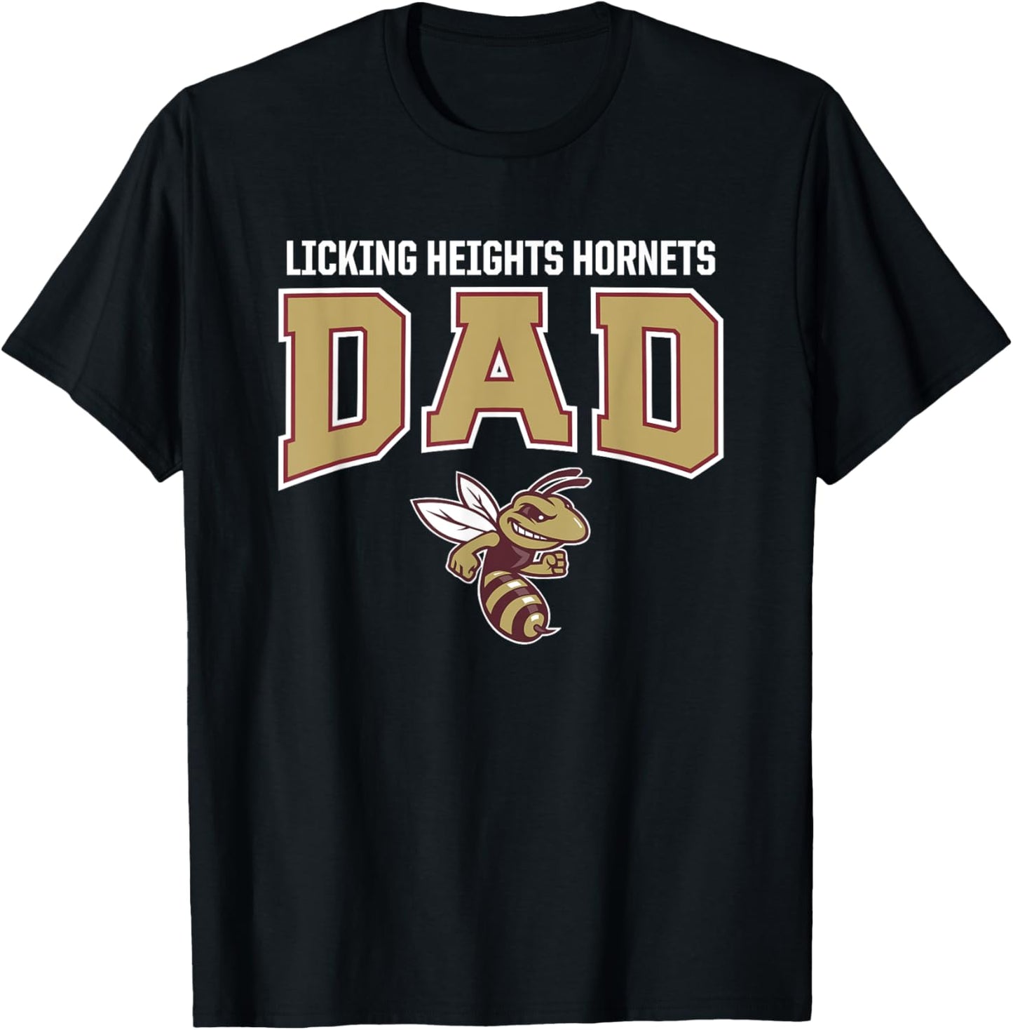 Licking Heights Hornets Logo Dad HS T-Shirt - T-Shirt | Black