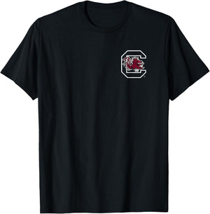 South Carolina Gamecocks Front/Back Football Black T-Shirt - T-Shirt | Black