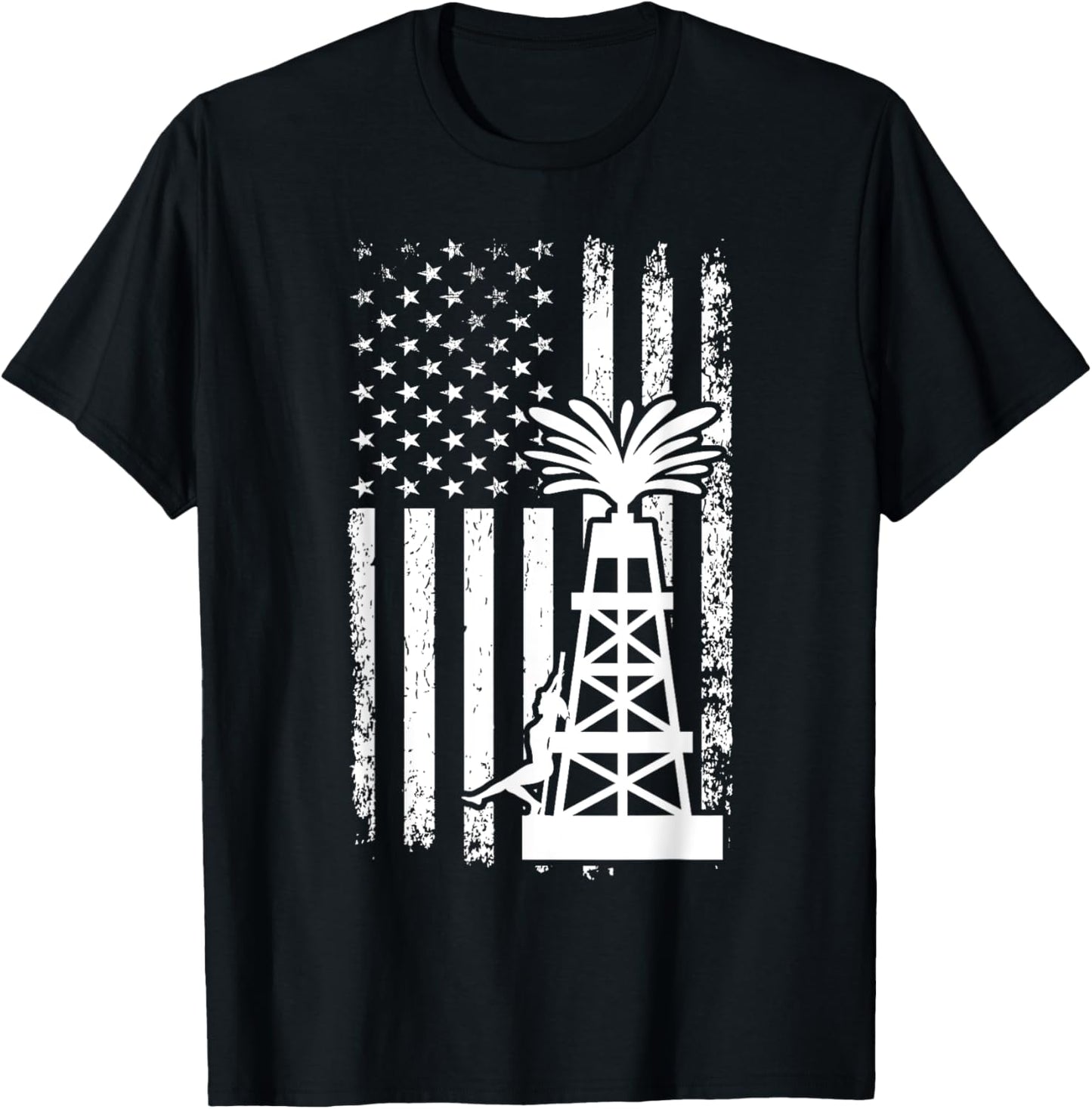 Oilfield Trash Funny Oil Rig Worker T-Shirt - T-Shirt | Black