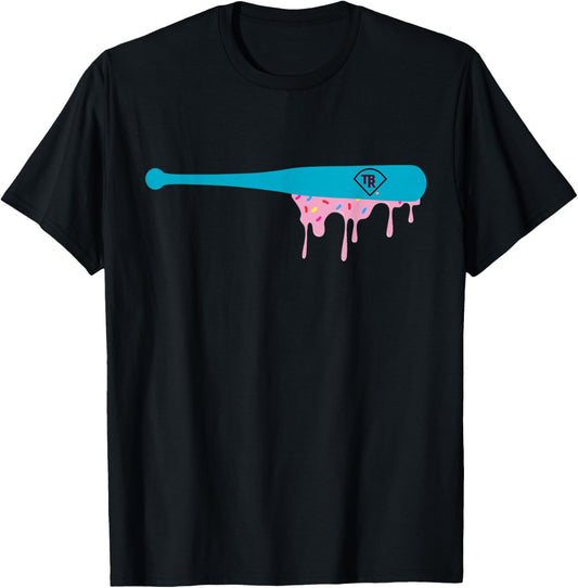 Baseball Bat with Sprinkles Drip T-Shirt - T-Shirt | Black