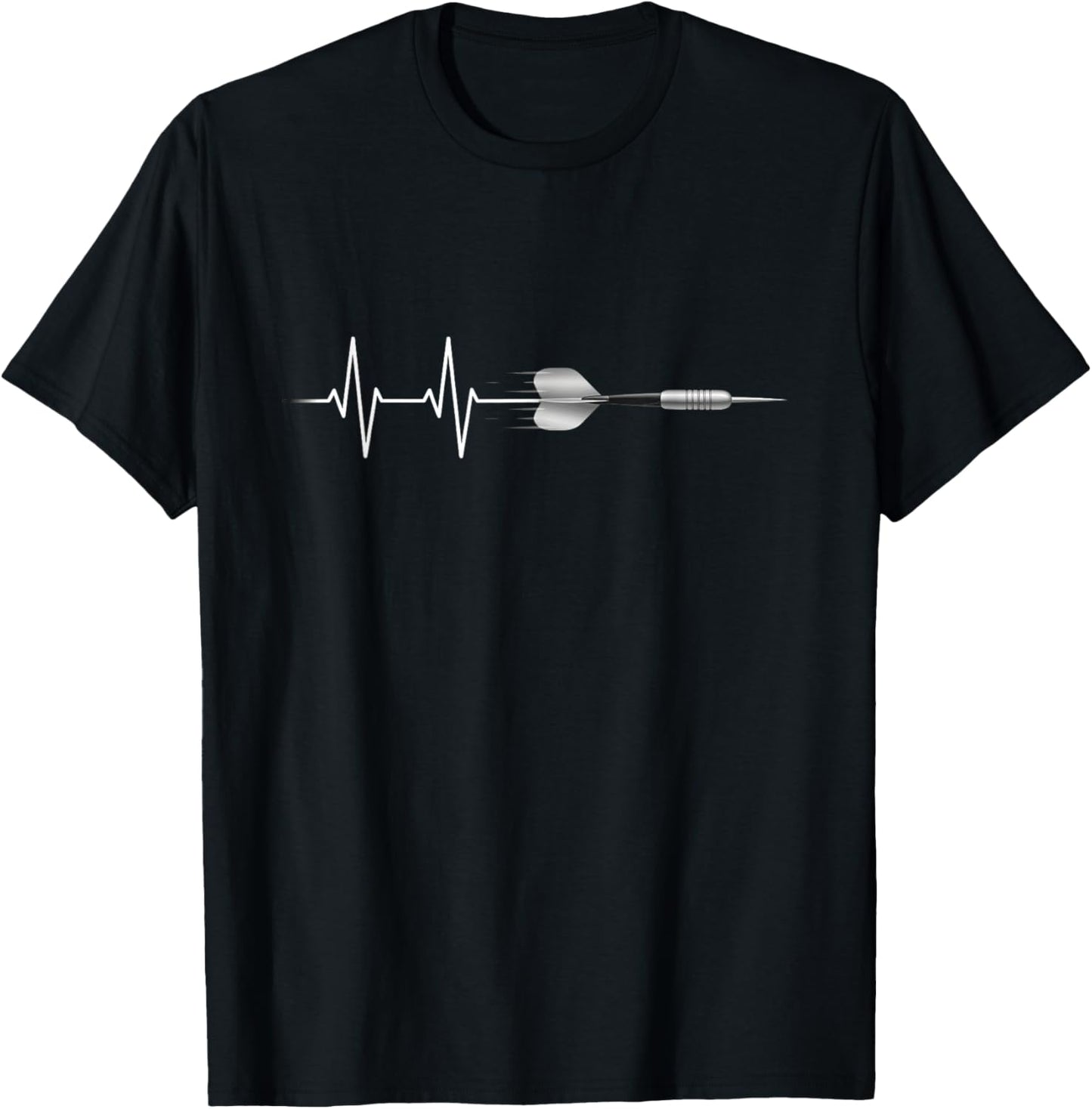 Dart Heartbeat Darts Player Vintage Men Women Sports T-Shirt - T-Shirt | Black