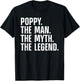 Poppy Design For Grandpa Grandfather From Grandkids Poppy T-Shirt - T-Shirt | Black