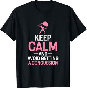 Keep Calm and Avoid Getting A Concussion Funny Colorguard T-Shirt - T-Shirt | Black