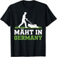 Mäht In Germany Rasenmäher Motiv Garten Landschaftsbauer T-Shirt - T-Shirt | Black