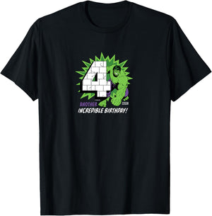 Hulk - 4th Birthday T-Shirt - T-Shirt | Black