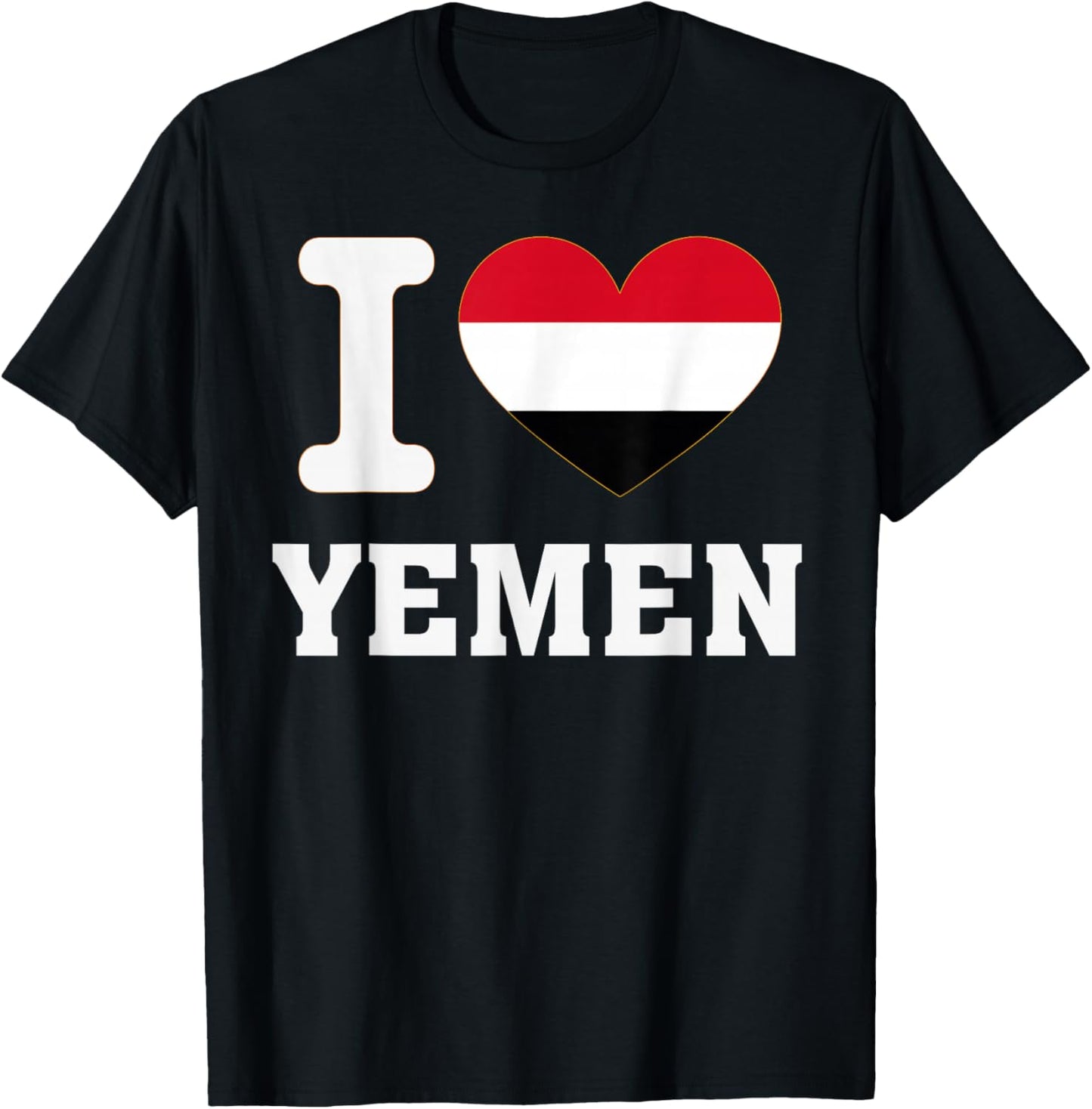 I Love Yemen Heart Souvenir Lovers Pride Travel T-Shirt - T-Shirt | Black
