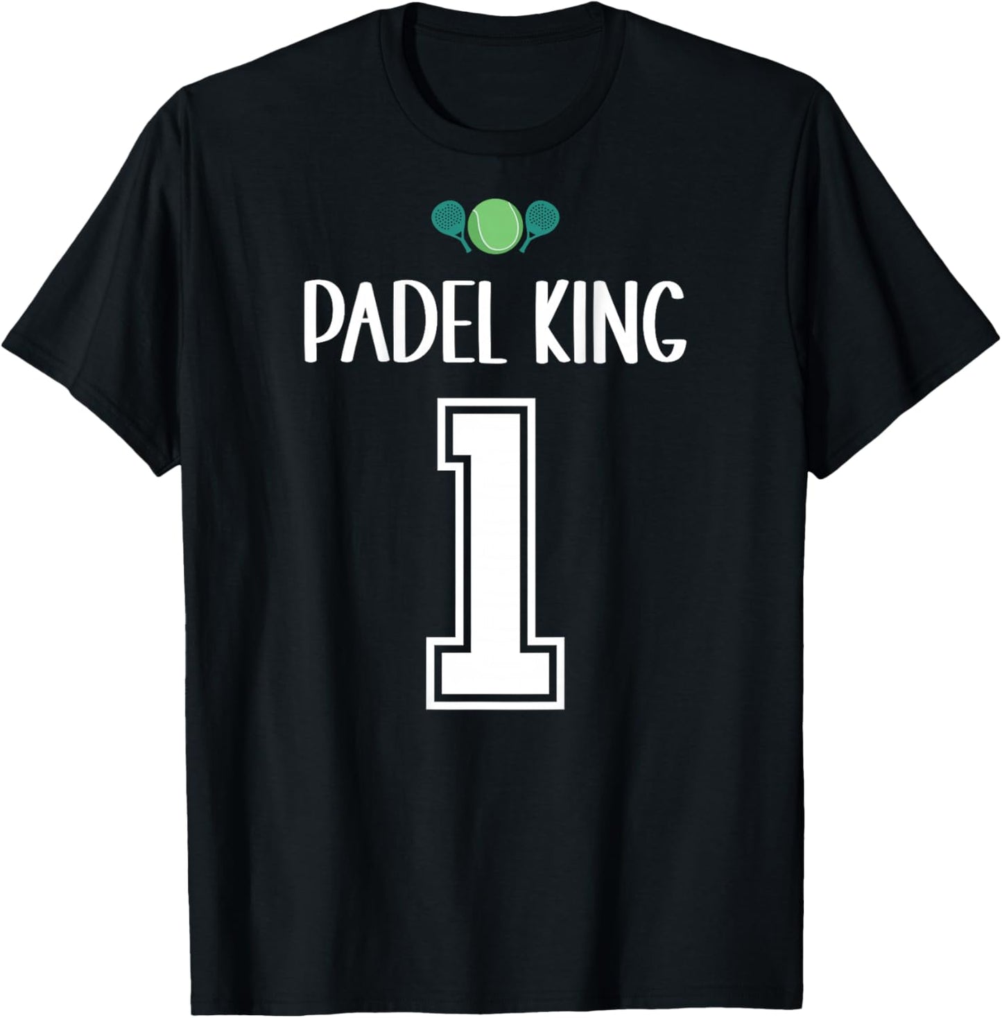 Lustiges Padel Tennis Trikot mit Rückennummer Padel T-Shirt - T-Shirt | Black