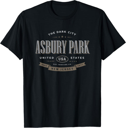 Asbury Park NJ New Jersey Vacation Souvenir T-Shirt - T-Shirt | Black