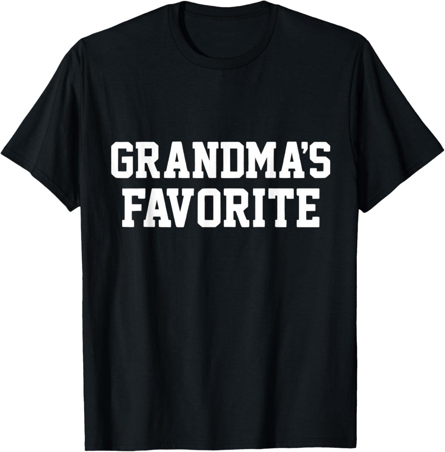 Funny Grandma's Favorite Black Modern Classic Crew T-Shirt - T-Shirt | Black