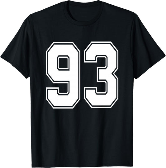 #93 Numéro 93 Sports.Maillot Mon Joueur préféré #93 Haut de Gamme T-Shirt - T-Shirt | Black