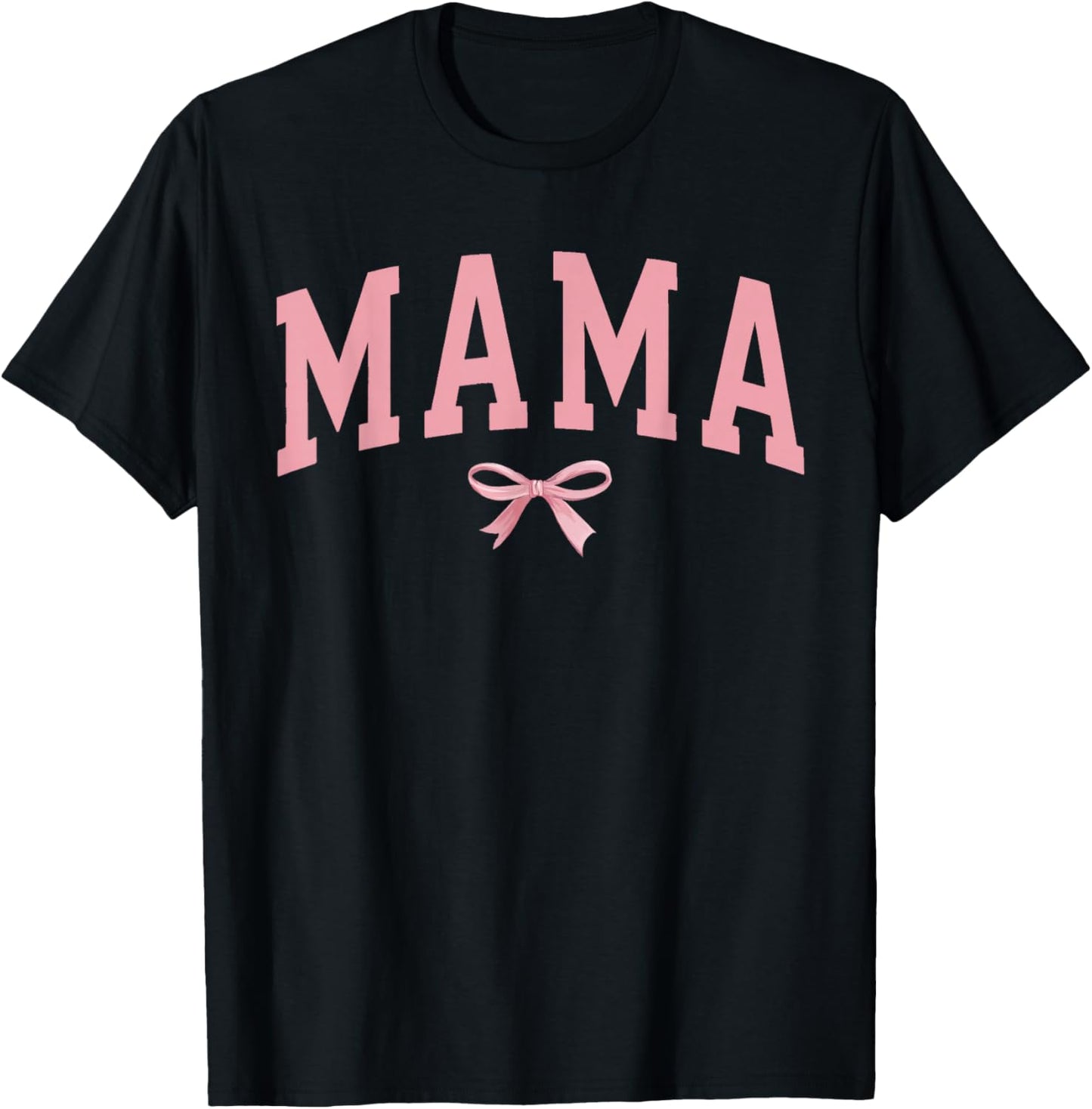 Coquette Bow Mama Shirt Mom Mother's Day Cute T-Shirt - T-Shirt | Black