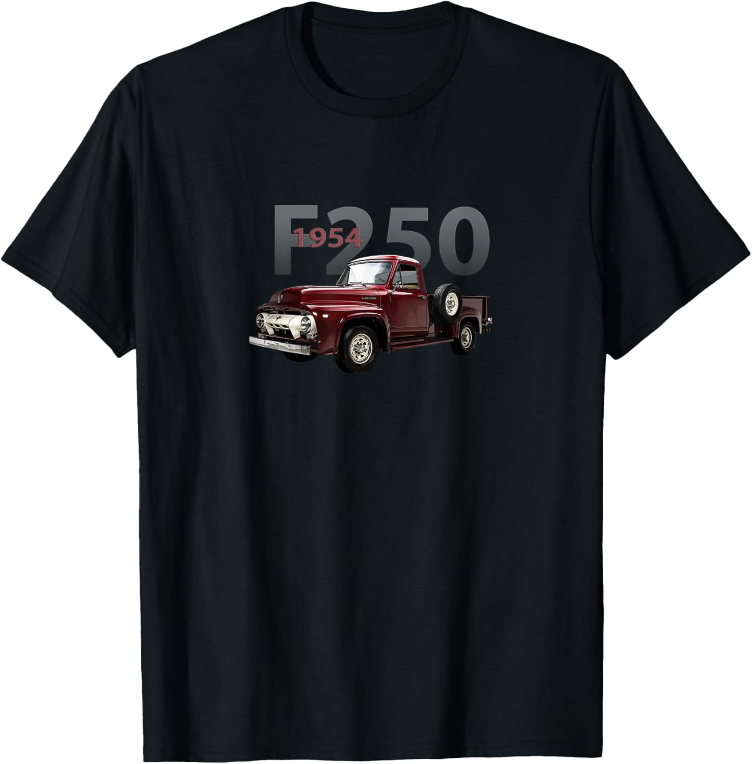A Vintage 1954 F250 Pickup Truck, American Truck Culture T-Shirt - T-Shirt | Black
