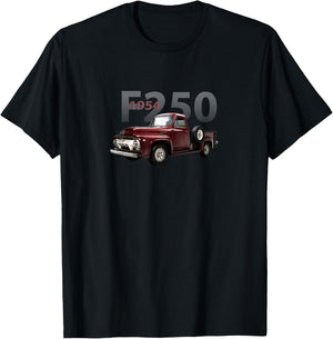 A Vintage 1954 F250 Pickup Truck, American Truck Culture T-Shirt - T-Shirt | Black