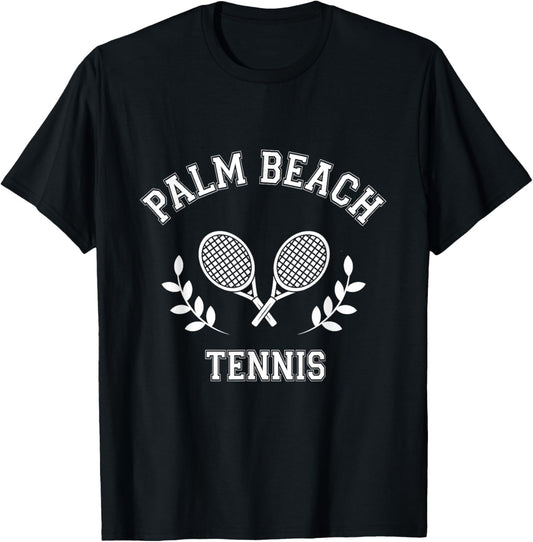 Palm Beach Tennis Men Women T-Shirt - T-Shirt | Black