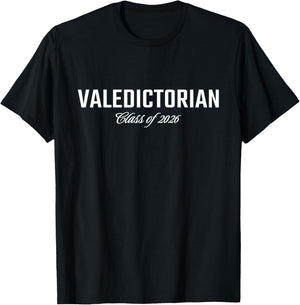 Valedictorian 2026 Minimalist T-Shirt - T-Shirt | Black