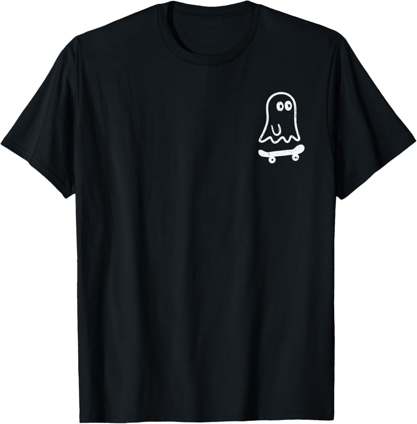 Ghost Skateboard Halloween Costume Skateboarding Boys Teens T-Shirt - T-Shirt | Black