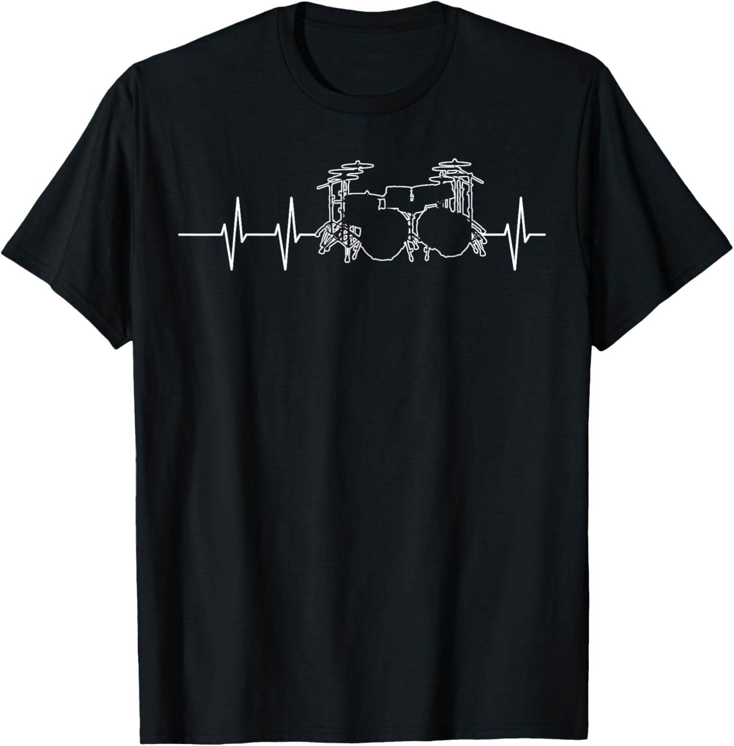 Funny Drummer Art Women Kids Drumming Lover Drummer T-Shirt - T-Shirt | Black