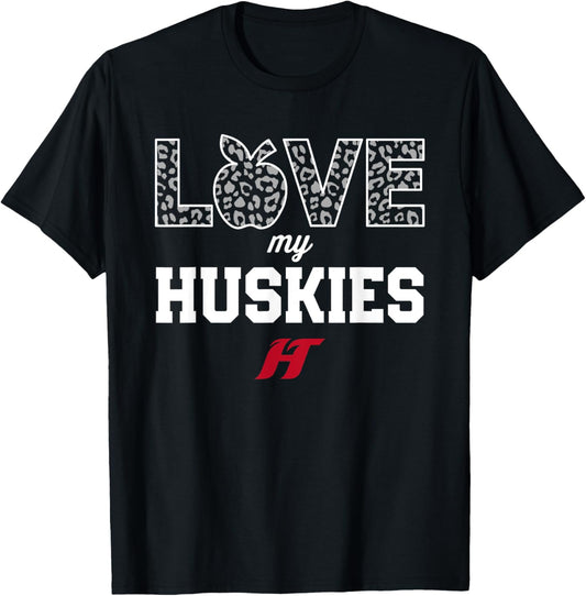 Hewitt-Trussville Huskies Logo Love My Team HS T-Shirt - T-Shirt | Black