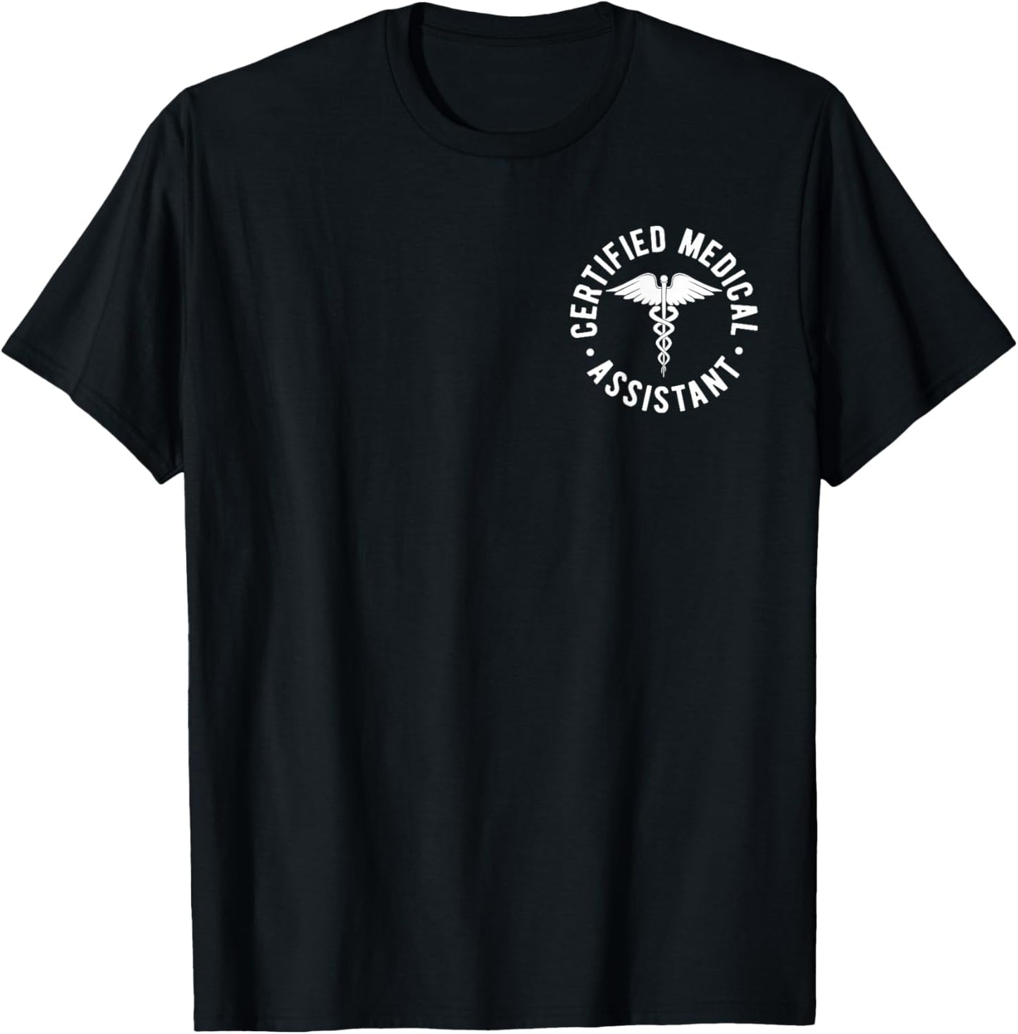 CMA Certified Medical Assistant Medical Caduceus Symbol T-Shirt - T-Shirt | Black