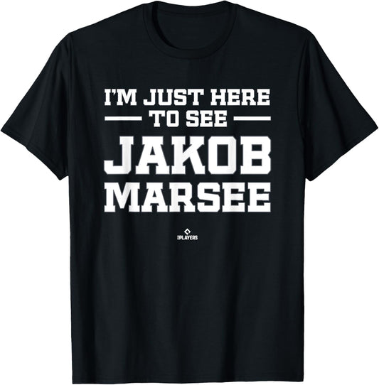 I'm Here to See Jakob Marsee Prospect Baseball Fan Gear T-Shirt - T-Shirt | Black