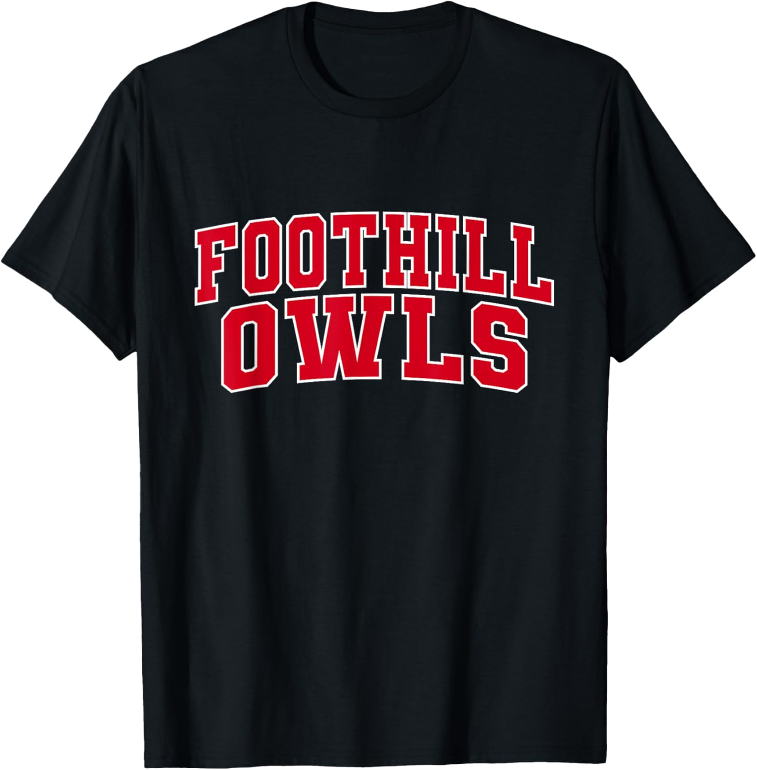 Foothill College Owls Apparel Sports Fan T-Shirt - T-Shirt | Black