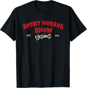 Rocky Horror Show Est.1973 Denton Light Print T-Shirt - T-Shirt | Black