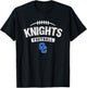 Oak Creek Knights Logo Football Distressed HS T-Shirt - T-Shirt | Black