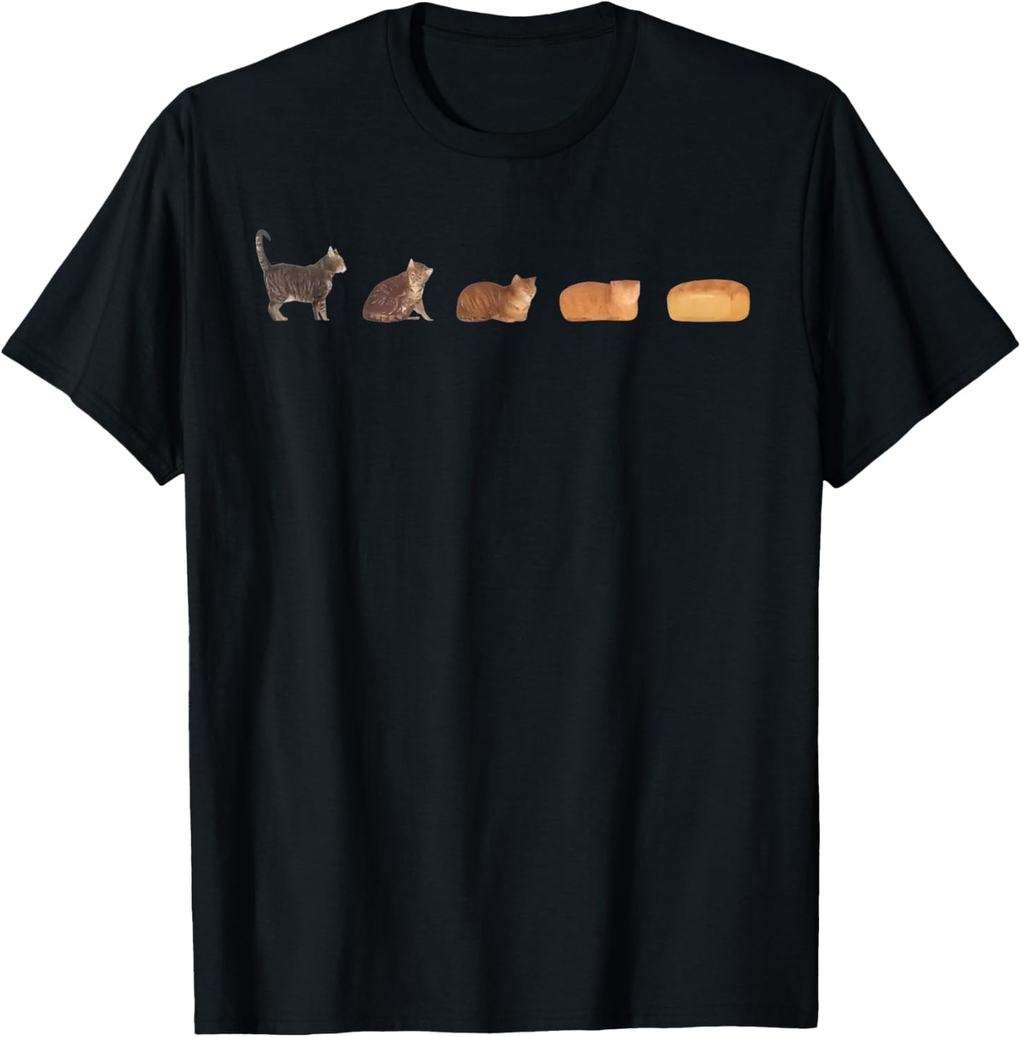 Cat Bread Loaf Evolution Funny Cat Mom Cute Kitten Cats Kids T-Shirt - T-Shirt | Black