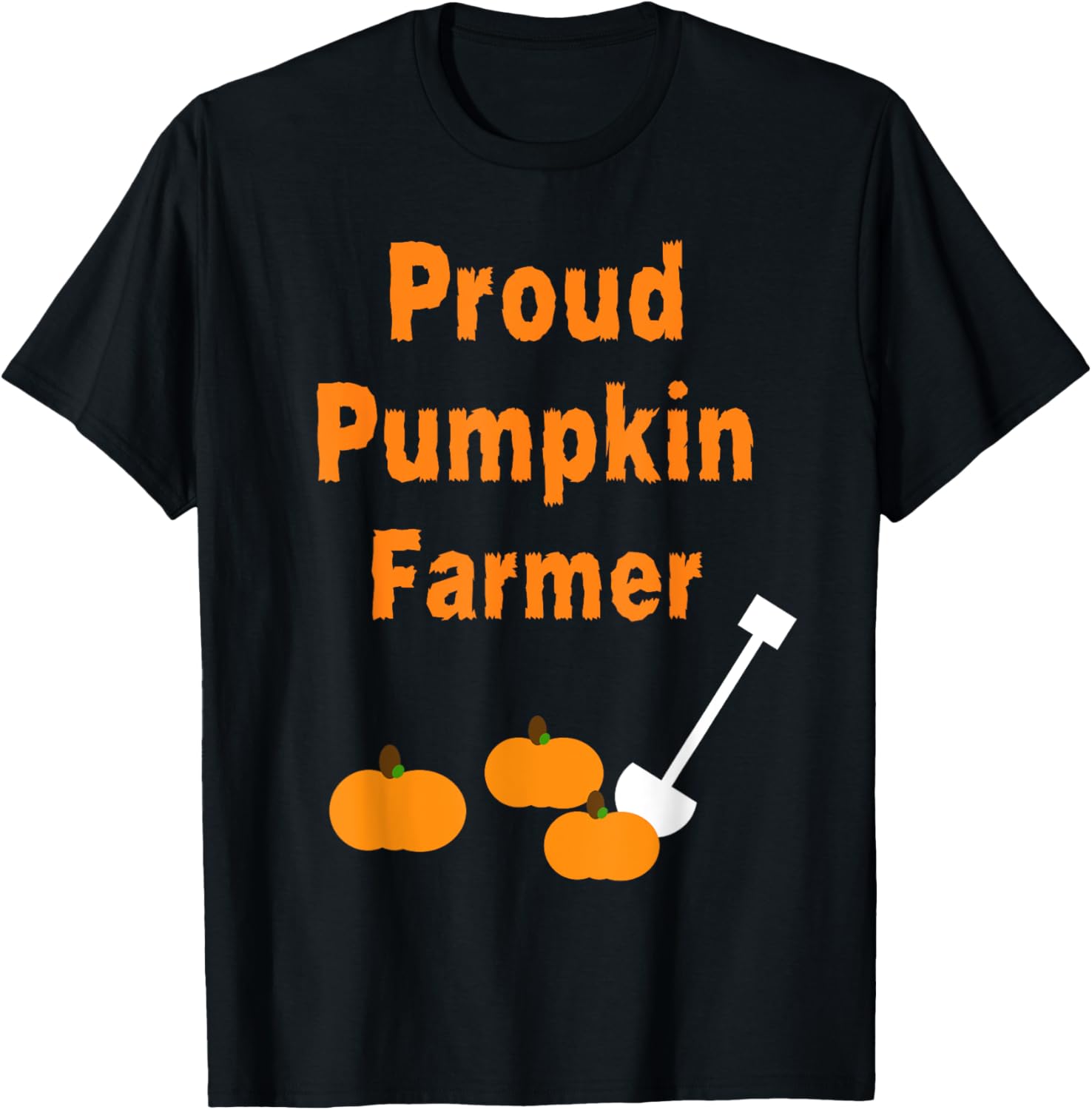 Proud Pumpkin Farmer Fall pumpkin grower Halloween T-Shirt - T-Shirt | Black