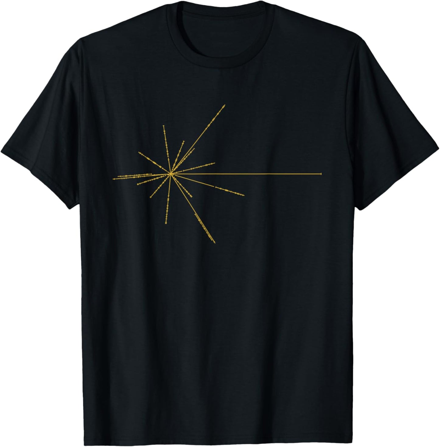 Pulsar Map - Radial Star Diagram T-Shirt - T-Shirt | Black
