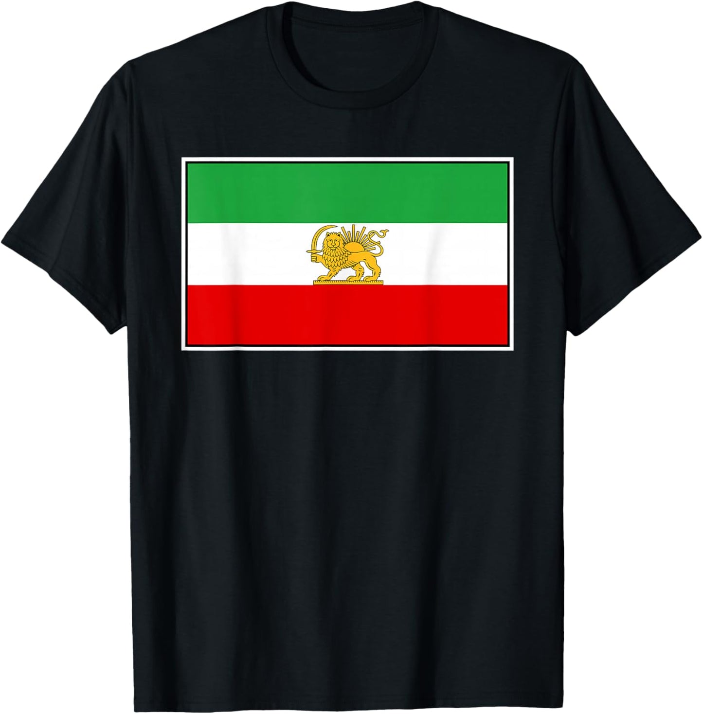 Iran Lion and Sun Flag 1964-1980 T-Shirt - T-Shirt | Black