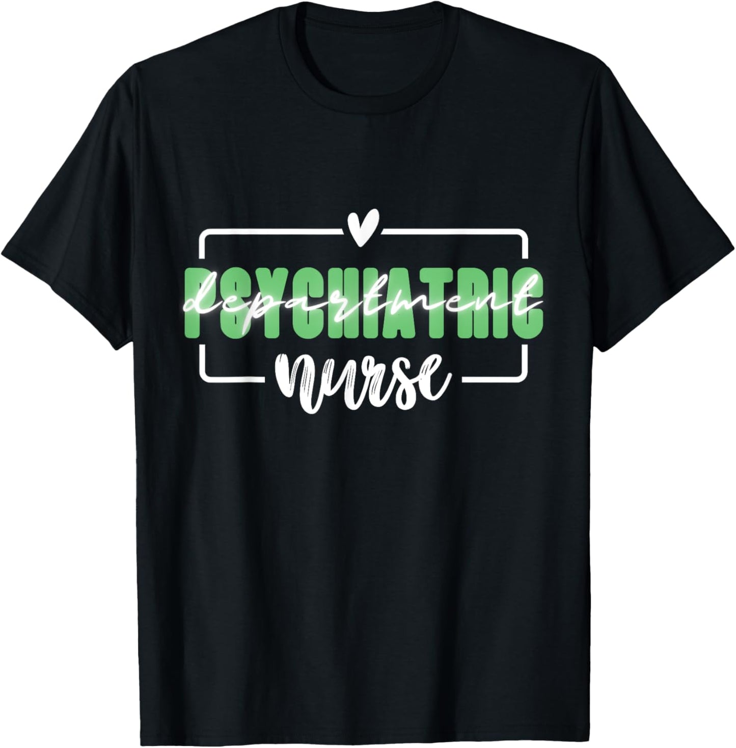 Funny Nurse Psychiatric Mental Health Department Room RN T-Shirt - T-Shirt | Black