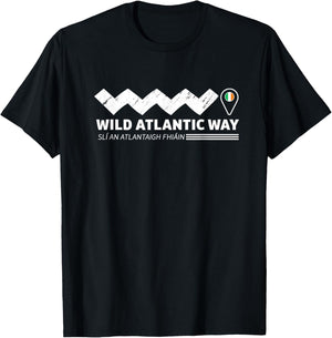 The wild atlantic way ireland coastal route T-Shirt - T-Shirt | Black