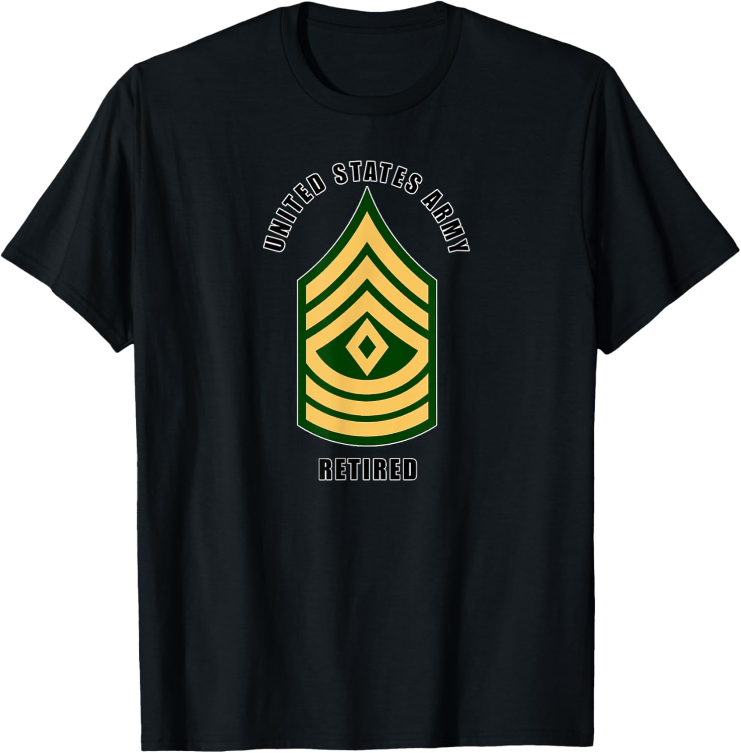 United States Army Retired First Sergeant Retirement T-Shirt - T-Shirt | Black