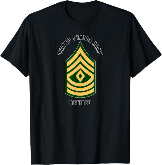 United States Army Retired First Sergeant Retirement T-Shirt - T-Shirt | Black
