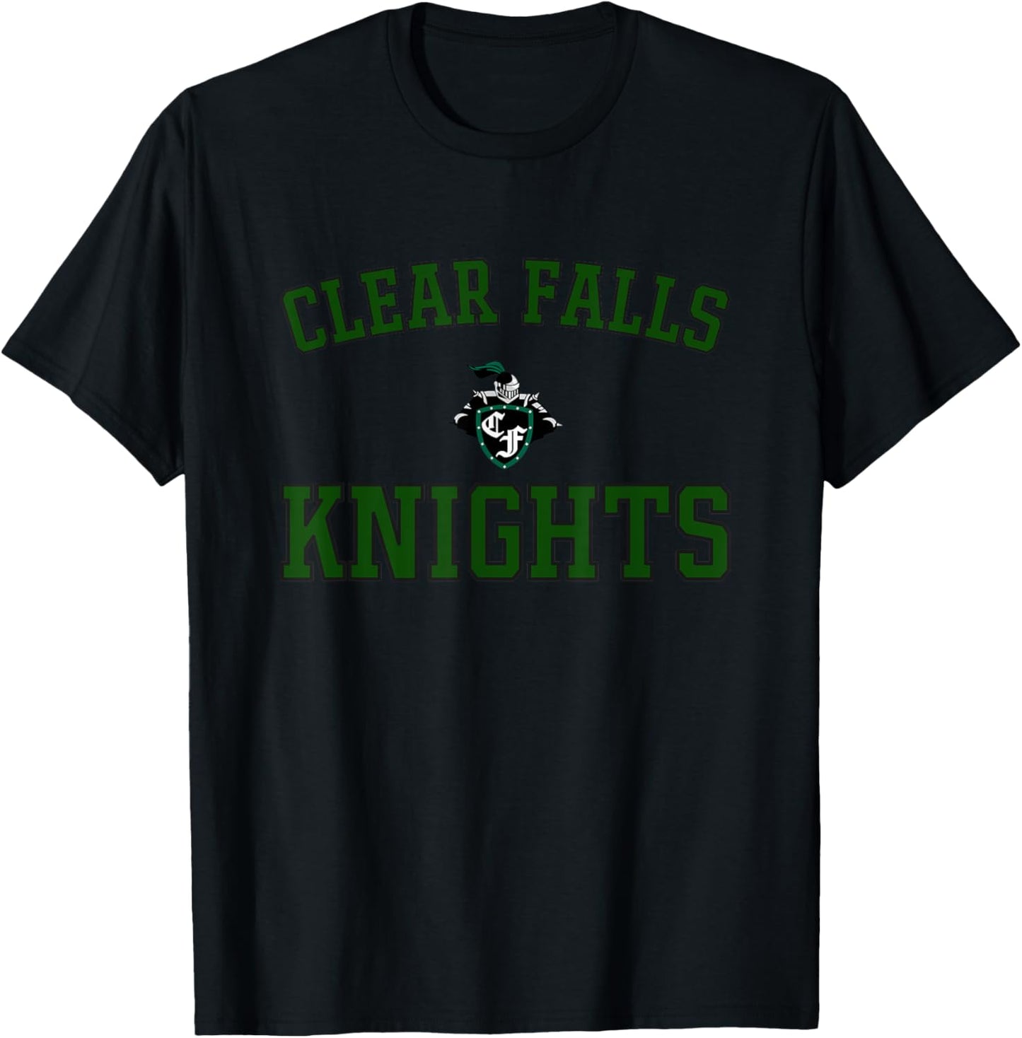 Clear Falls Knights Logo Varsity HS T-Shirt - T-Shirt | Black
