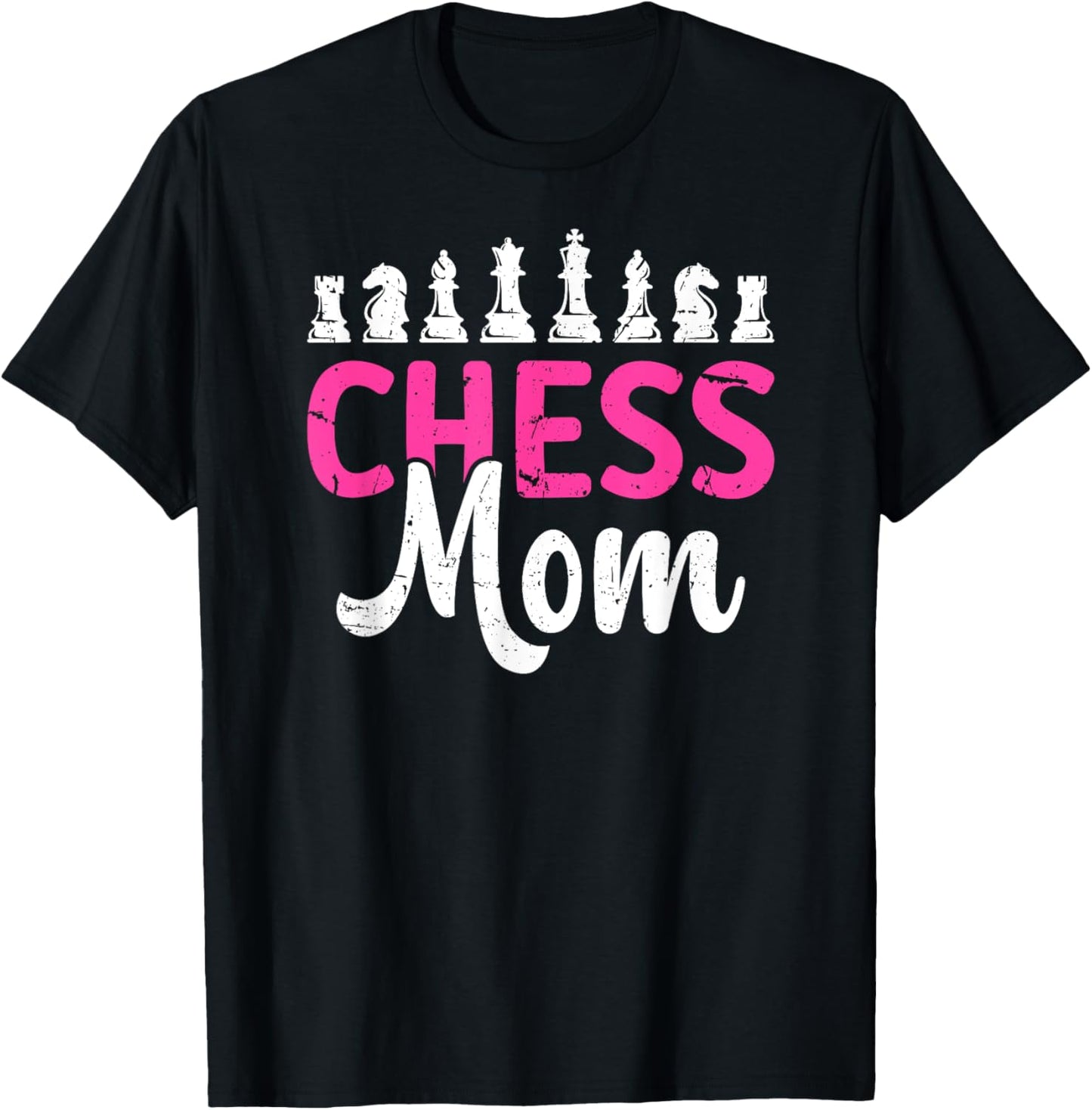 Chess Mom Of A Chess Player Mom Proud Chess Mother T-Shirt - T-Shirt | Black