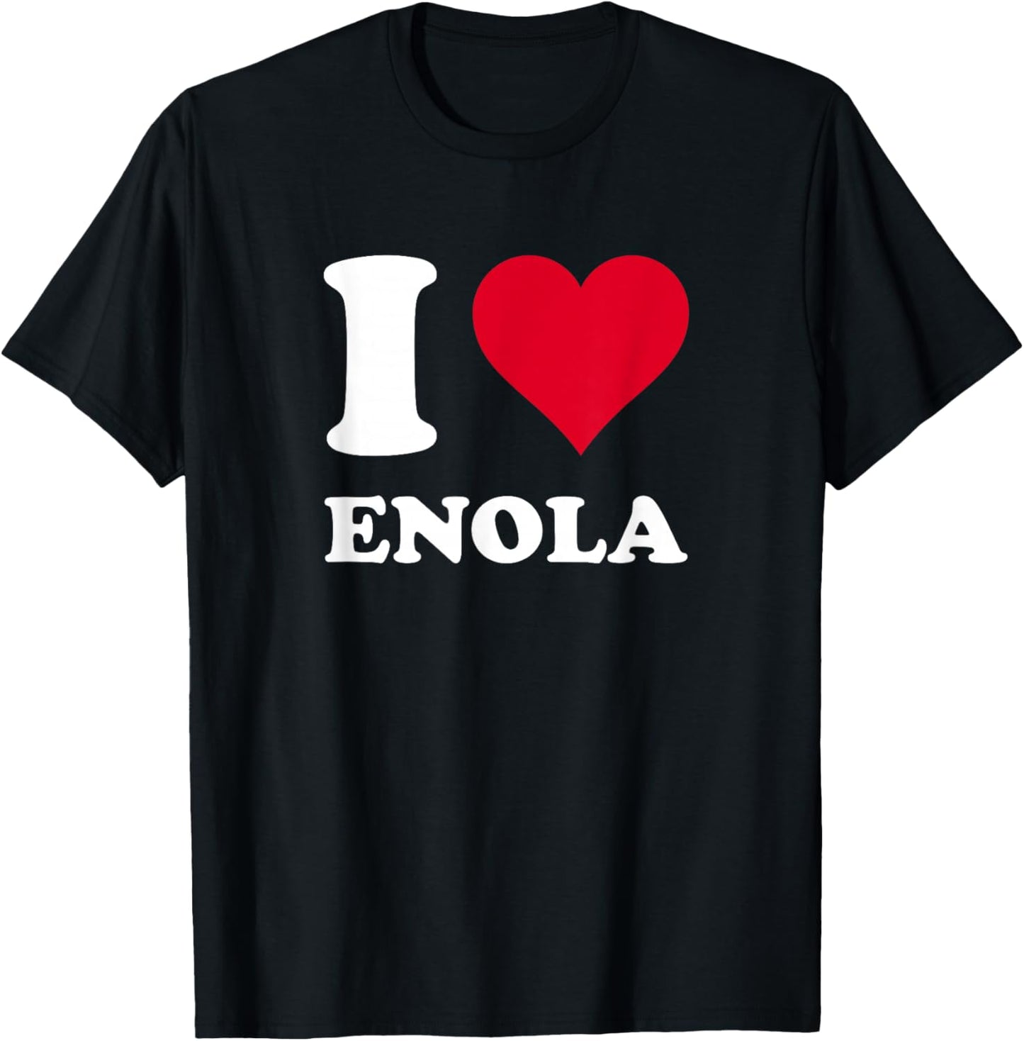 Cœur Rouge I Love Enola T-Shirt - T-Shirt | Black