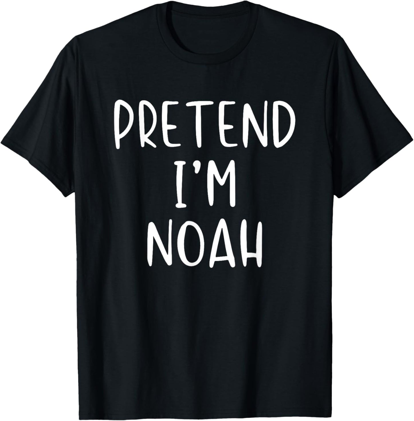 Pretend I'm Noah Costume Halloween Funny Simple Adult Kid T-Shirt - T-Shirt | Black
