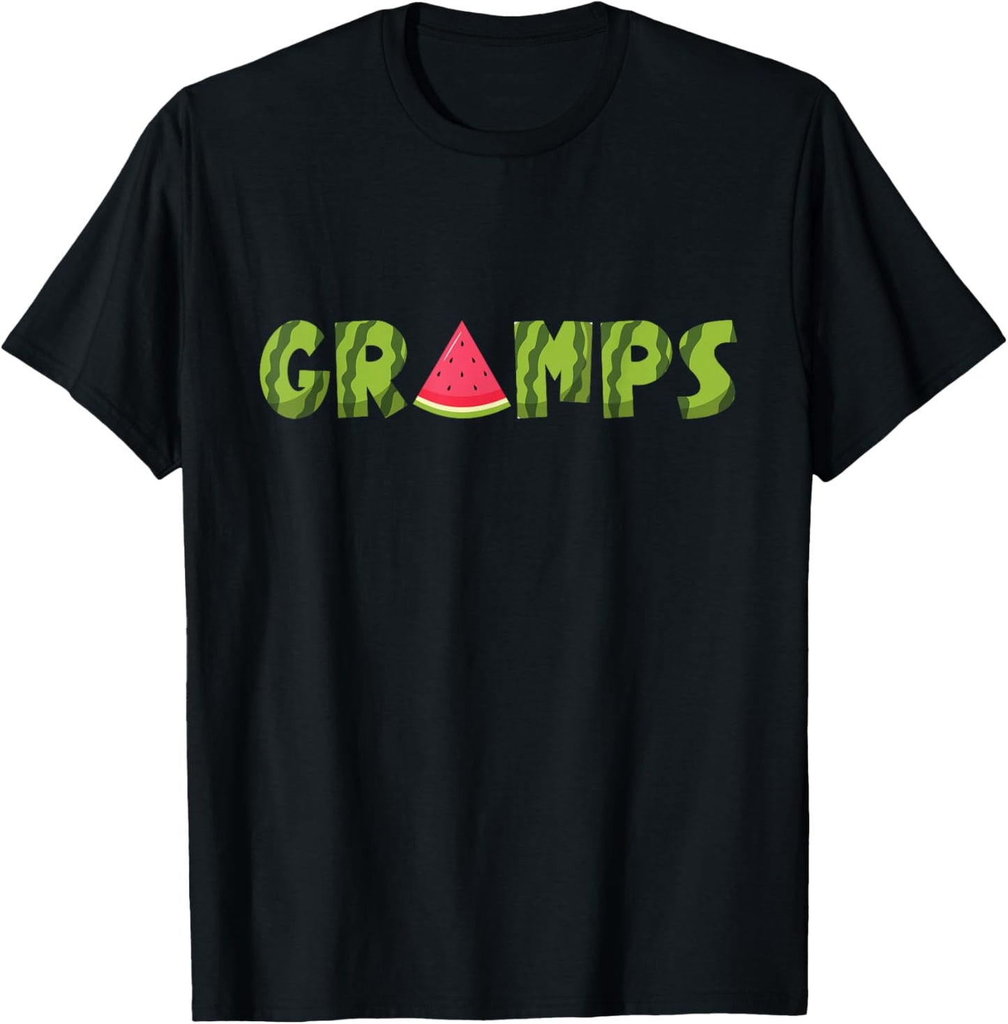 Gramps Watermelon Funny Summer Fruit Dad Cool Father's Day T-Shirt - T-Shirt | Black