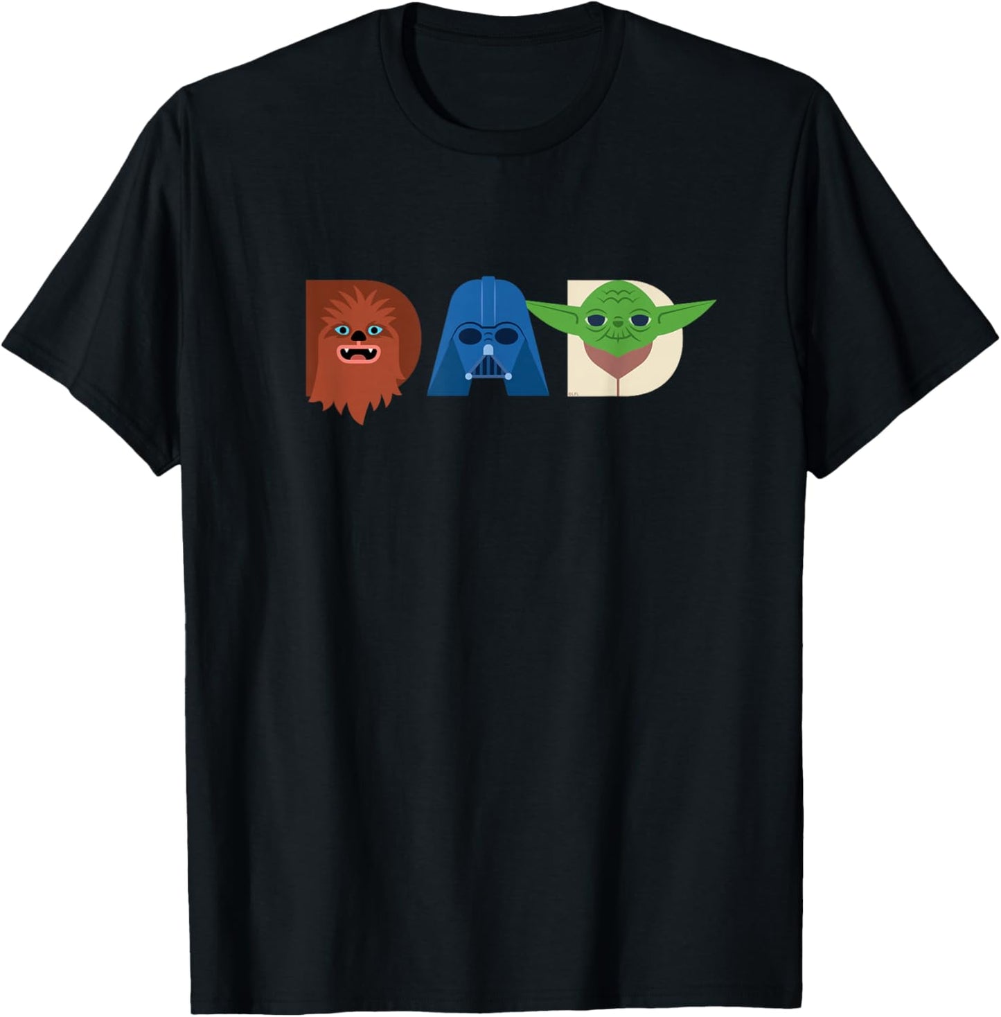 Star Wars Dad Character Letters Family Trip Matching Gift T-Shirt - T-Shirt | Black