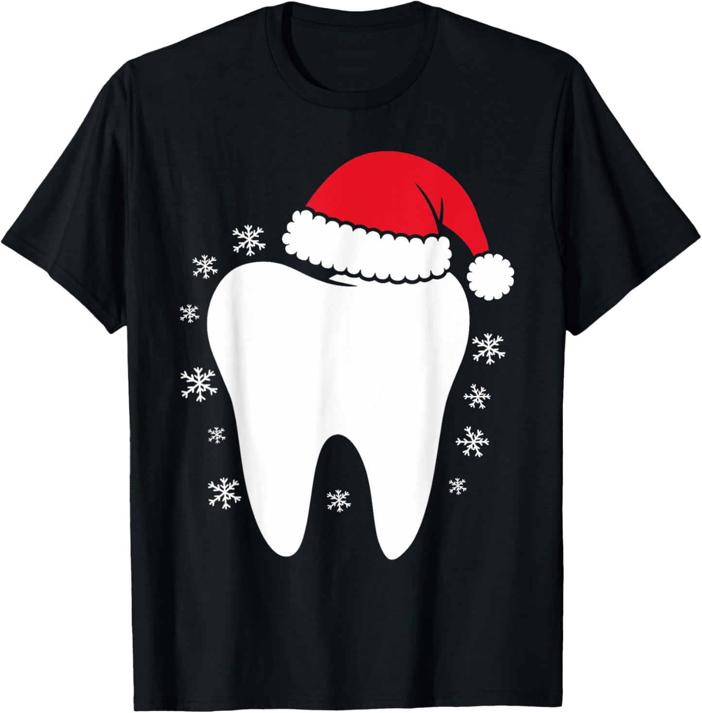 Funny Dental Assistant Christmas Tooth Dentist T-Shirt - T-Shirt | Black
