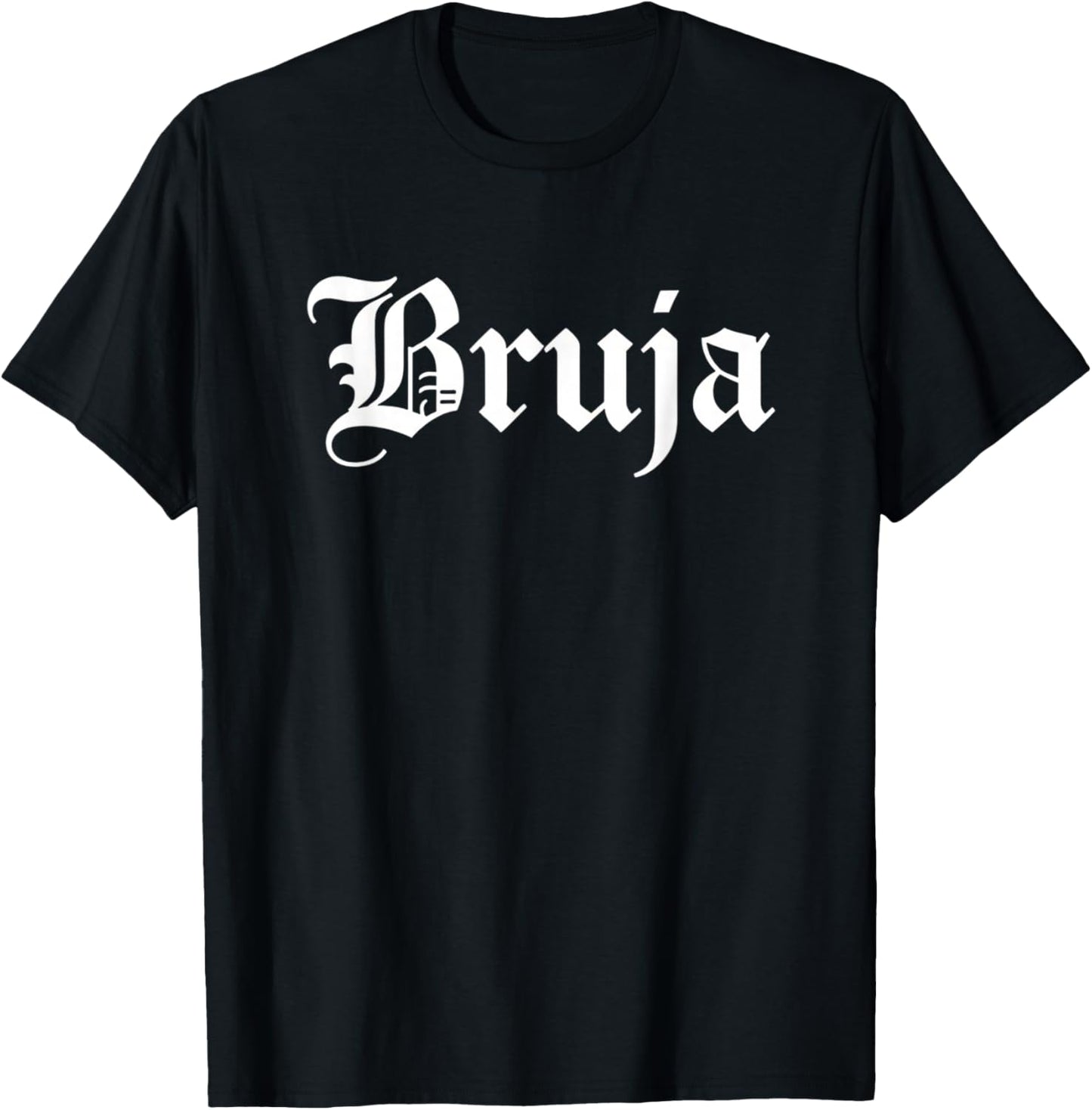 Bruja Gothic Script Latino Halloween Women Spooky Witch T-Shirt - T-Shirt | Black