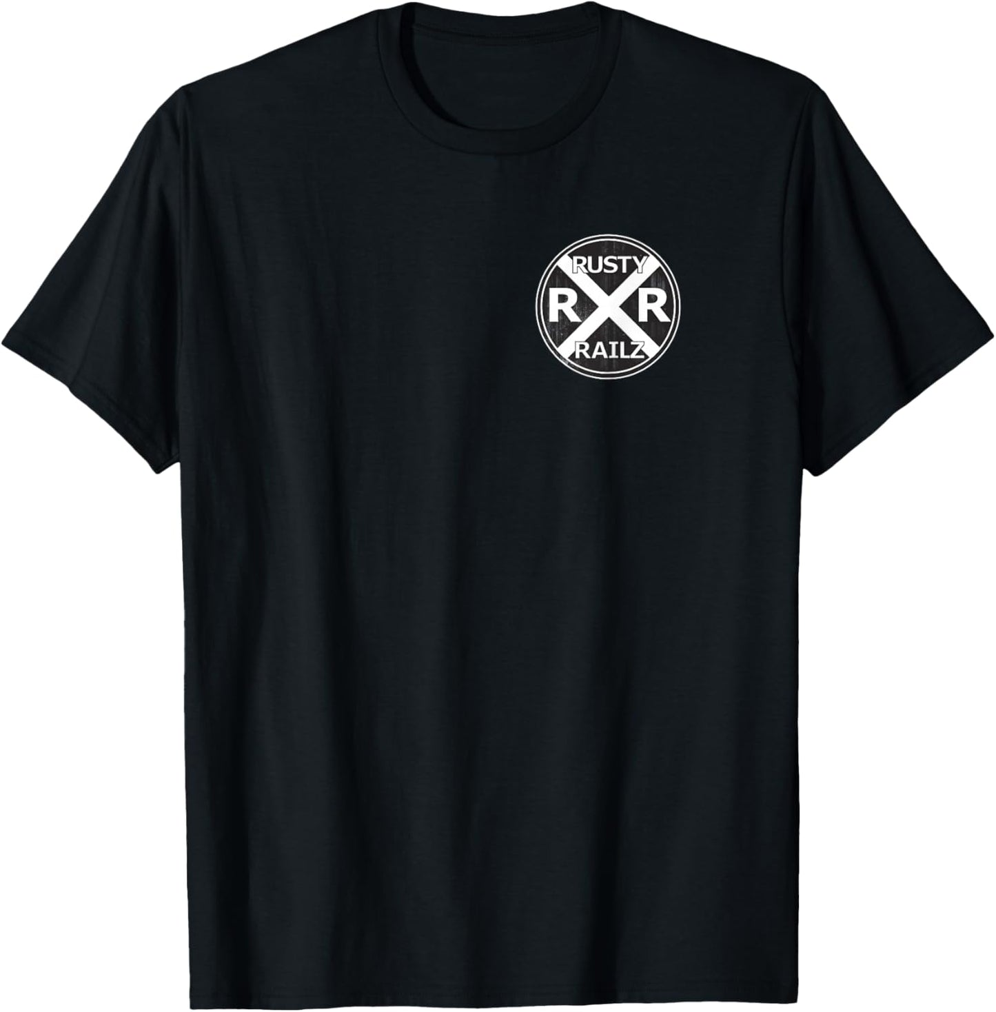 Rusty Railz Music Group Vintage Train Design Graphic T-Shirt - T-Shirt | Black