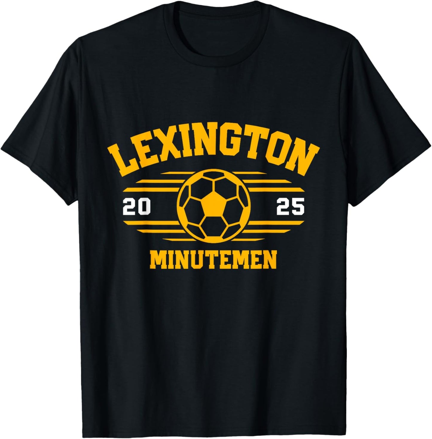 Lexington Minutemen Soccer Ball 2025 T-Shirt - T-Shirt | Black