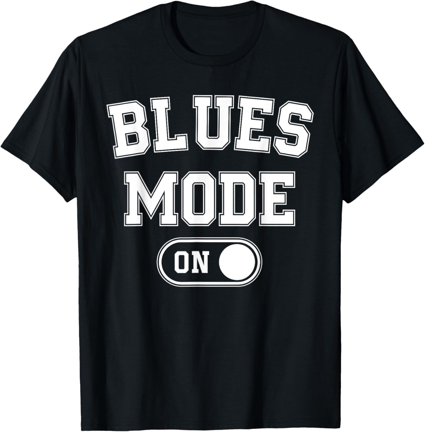 Blues Mode On Funny Blues Man Gift Musician Singer Guitarist T-Shirt - T-Shirt | Black