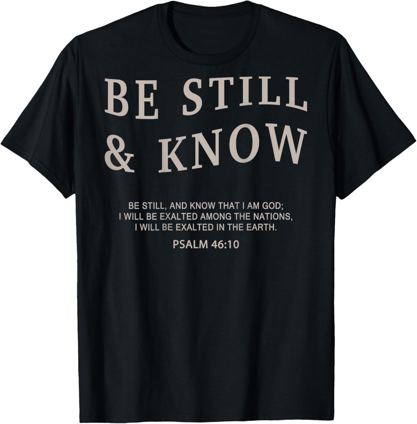 Youth Be Still & Know Christian Teen Girl Women Jesus God T-Shirt - T-Shirt | Black