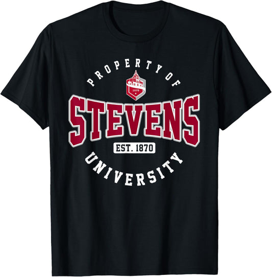 Property of Stevens Institute of Technology University Retro T-Shirt - T-Shirt | Black
