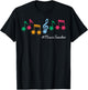 Funny Music Teacher Christmas Music Notes Snowflakes Outfit T-Shirt - T-Shirt | Black